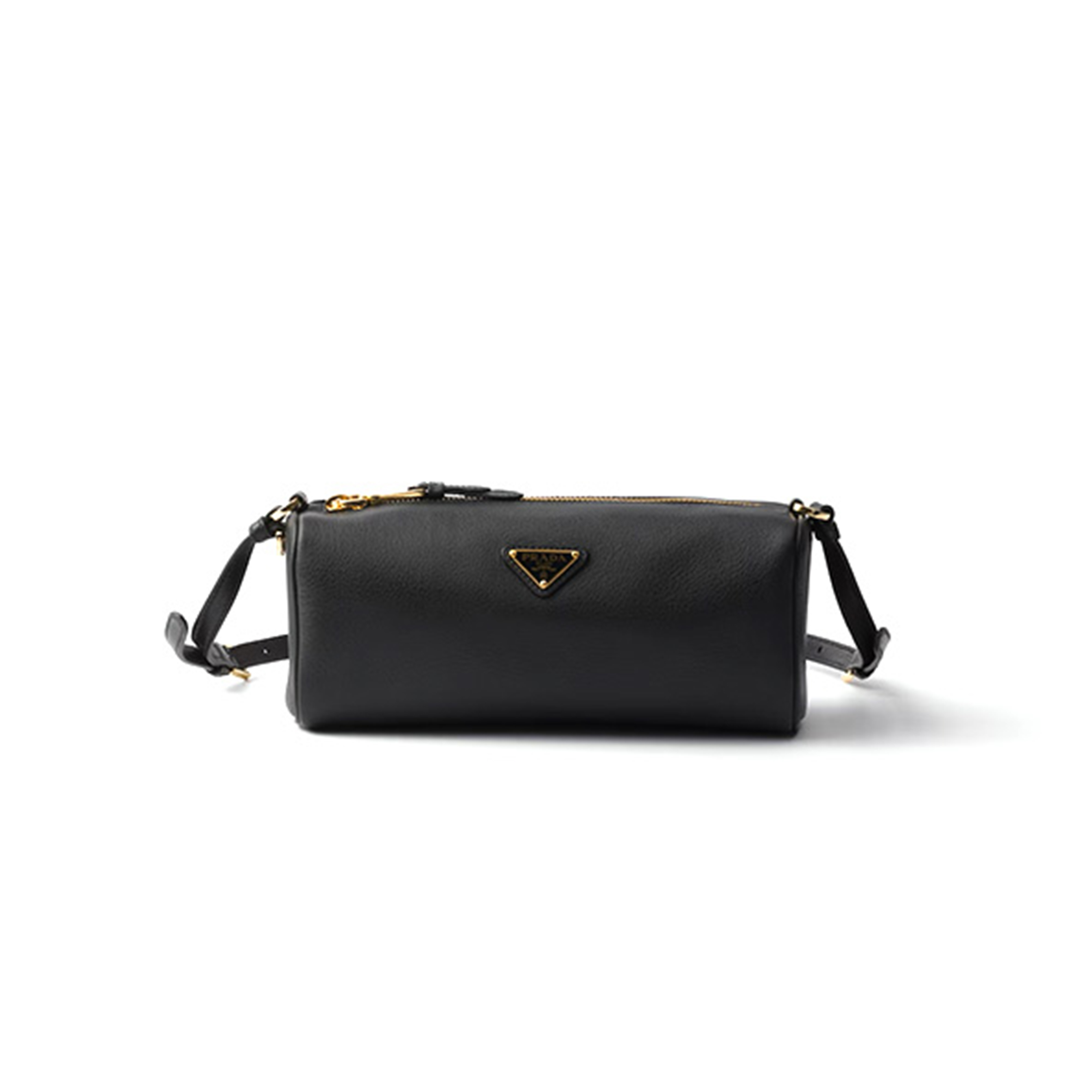 Pra*a leather pouch 1bc239 (22*9*7.5cm)